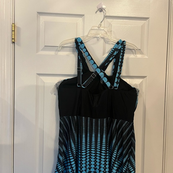 Women Plus Size Two-Piece Tankini Halter Neck Slimming Tummy Summer Swimsuit 18W - Picture 9 of 11